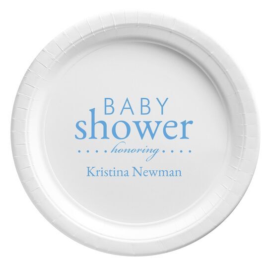 Baby Shower Honoring Paper Plates